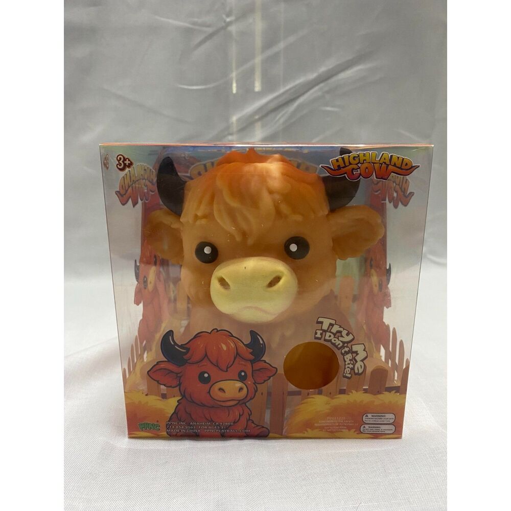 Highland Cow Squishy Toy Animal Stress Relief Sensory Viral Squishy Toy PPNC